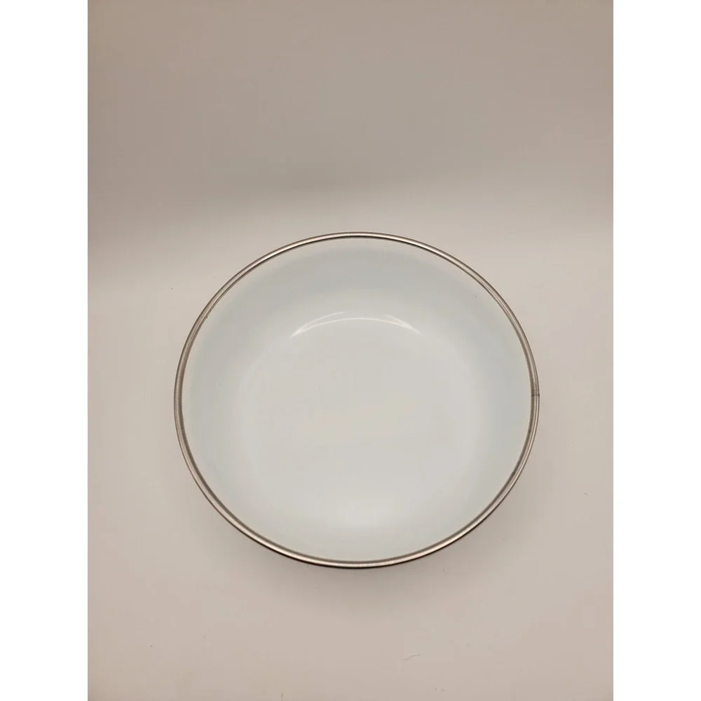 Vintage 1970s Floral Tulip Enamelware Nesting Bowls - Set of 3